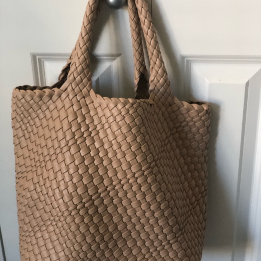 Woven Beige Tote Bag - Lightweight Everyday Carry